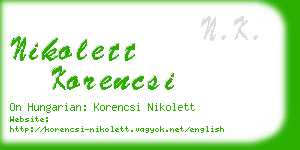 nikolett korencsi business card